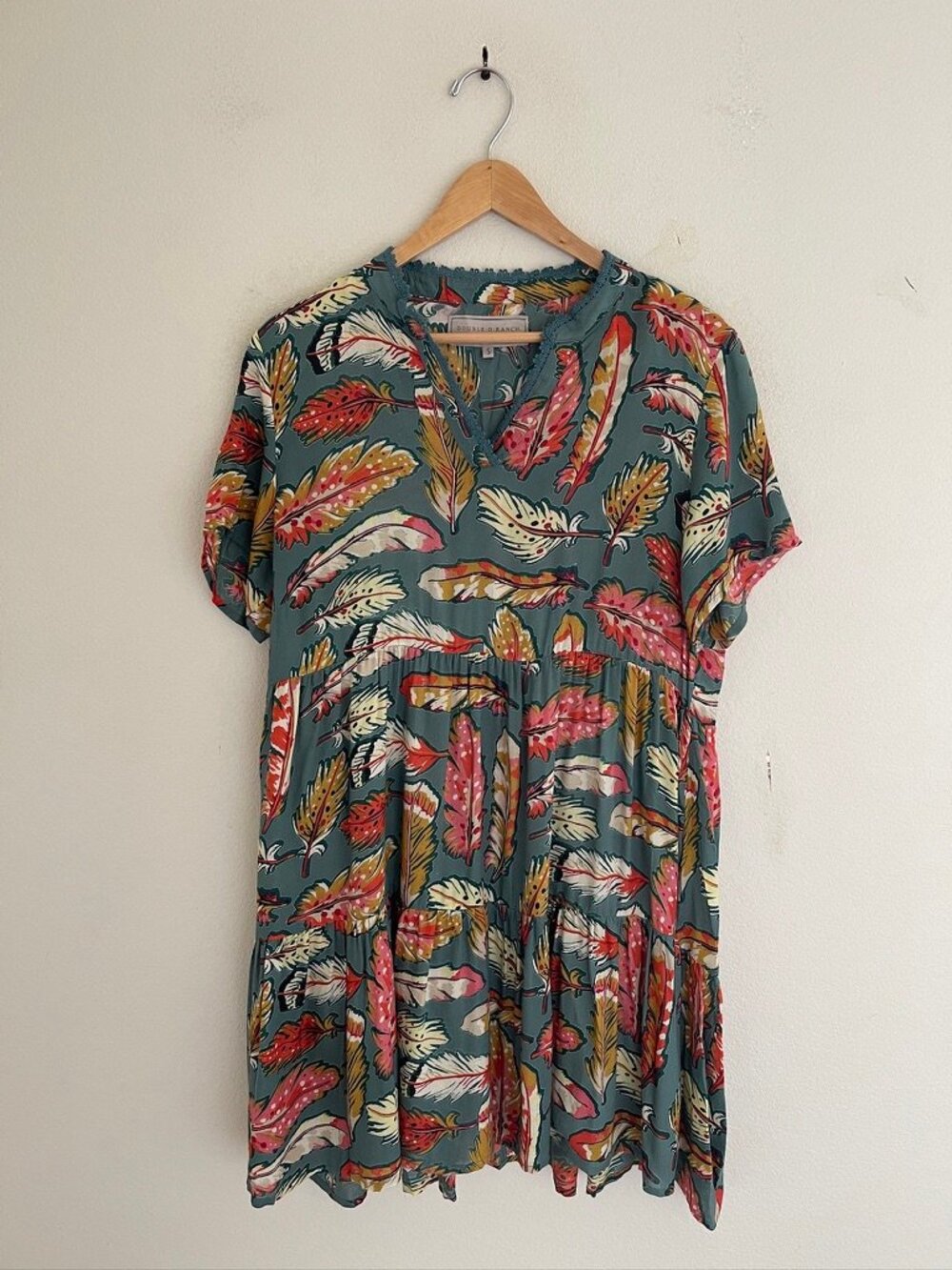 DOUBLE D RANCH "Feather Flight" Dress with Matching Slip; Size Small; NWOT!!